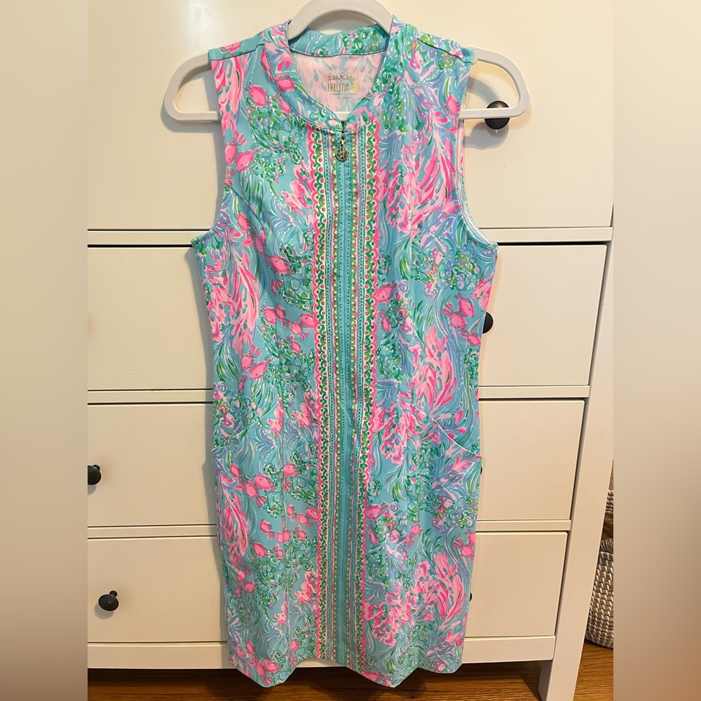 NWT - Lilly Pulitzer Luxletic Floral Sleeveless Sheath Dress